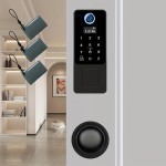 Matte Black Fingerprint Door Lock, Keyless Entry Door Lock, Smart Door Lock, Front Door Lock Set, Door Knob with Keypad Deadbolt, Auto Lock, Easy Installation