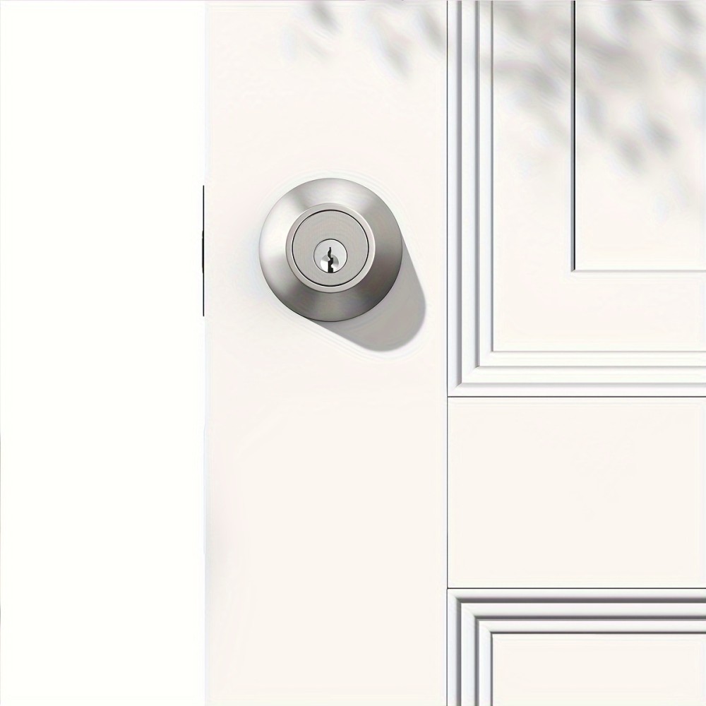 Matte Black Deadbolt Lock, Single Cylinder Security Door Lock, Keyed Entry, Pick Resistant, Durable Metal Construction