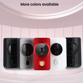 New Smart Video Doorbell, APP Control Phone Reminder Two-way Intercom, 2.4G Wireless Wifi For Home And Commercial Use, Night Vision With Cloud Storage Function Camera, No Hole Installation (AAA Battery Power, Shipped Without Battery)