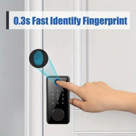 Electronic Smart Door Lock Fingerprint Card Password Key Home Security