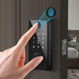 Electronic Smart Door Lock Fingerprint Card Password Key Home Security