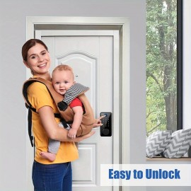 Electronic Smart Door Lock Fingerprint Card Password Key Home Security