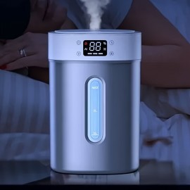 1 Bedroom Large Room Household Humidifier, 4L Cold Mist Top Water Humidifier, Baby And Plant Silent Air Humidifier, Long Battery Life, Automatic Shutdown