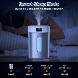 1 Bedroom Large Room Household Humidifier, 4L Cold Mist Top Water Humidifier, Baby And Plant Silent Air Humidifier, Long Battery Life, Automatic Shutdown