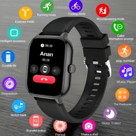 Smart Watch, Wireless Calling/dial, Multi -Sport Mode, Calling Reminder And Rejection, SMS Reminder, Various APP Reminders, Sports Watches For IPhone/Andriod