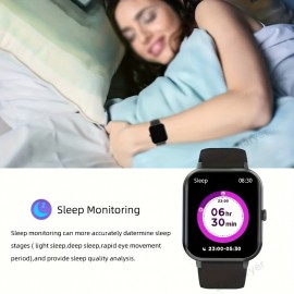 Smart Fitness Watch - Hands-Free Wireless Calling, Advanced Multi-Sport Tracking, Customizable Reminders, Personalized Wallpaper, Comprehensive Fitness Monitoring - Unisex Design for Men and Women, Compatible with iPhone and Android Devices