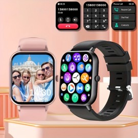 Smart Fitness Watch - Hands-Free Wireless Calling, Advanced Multi-Sport Tracking, Customizable Reminders, Personalized Wallpaper, Comprehensive Fitness Monitoring - Unisex Design for Men and Women, Compatible with iPhone and Android Devices