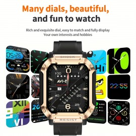 Smart Fitness Watch - Effortless Wireless Calls, Smart Call Management, Multi-App Alerts, Unisex Style, Customizable Wallpaper, Detailed Fitness Tracking - Compatible with iPhone/Android