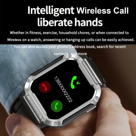 Smart Fitness Watch - Effortless Wireless Calls, Smart Call Management, Multi-App Alerts, Unisex Style, Customizable Wallpaper, Detailed Fitness Tracking - Compatible with iPhone/Android