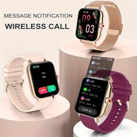 Smartwatch for women answering/making calls, activity fitness tracker, smartwatch for Android and iPhone, fitness watch with sleep monitor and pedometer, lightweight, long battery life