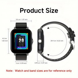 SmartWatch Pro - Wireless Calling, Multi-Sport Mode, Sedentary Reminder, Weather Forecast, Message Notification, Compatible with Android & iPhones, Ideal Gift for Men & Women with Sporty Style