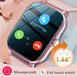 SmartWatch Pro - Wireless Calling, Multi-Sport Mode, Sedentary Reminder, Weather Forecast, Message Notification, Compatible with Android & iPhones, Ideal Gift for Men & Women with Sporty Style