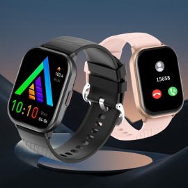 Stylish Multi-Function Smart Watch - Wireless Calling, Fitness Monitoring, Sports Mode, Reminders, and APP Notifications for Men and Women, Compatible with iPhone and Android