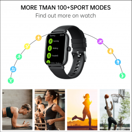 1 PC Womens Smartwatch with AI - HD Touchscreen, 100+ Fitness Modes, Call & Text Notifications, Ideal Gift