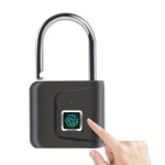 Smart Fingerprint Padlock USB Rechargeable Door Lock Biometric Thumbprint Door Lock Zinc Alloy Smart Life Unlocking