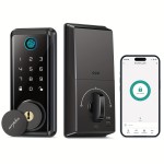 1pc Smart Lock D601, Keyless Entry Door Lock With 50 Fingerprint And 50 Digital Codes, 16 Anti-Peek Password, Remote Control Via App, Single-Use Code Feature, Zinc Alloy Metal For Secure Front Door