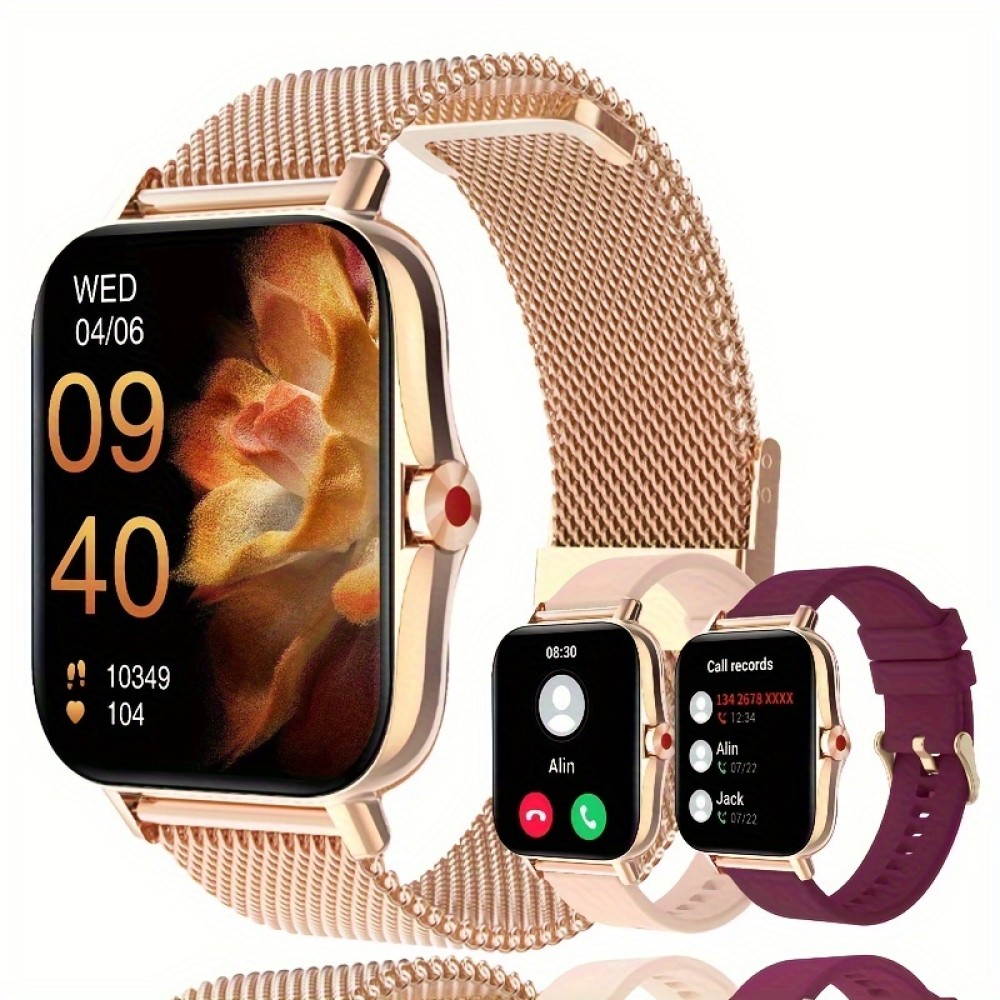 Smartwatch for women answering/making calls, activity fitness tracker, smartwatch for Android and iPhone, fitness watch with sleep monitor and pedometer, lightweight, long battery life