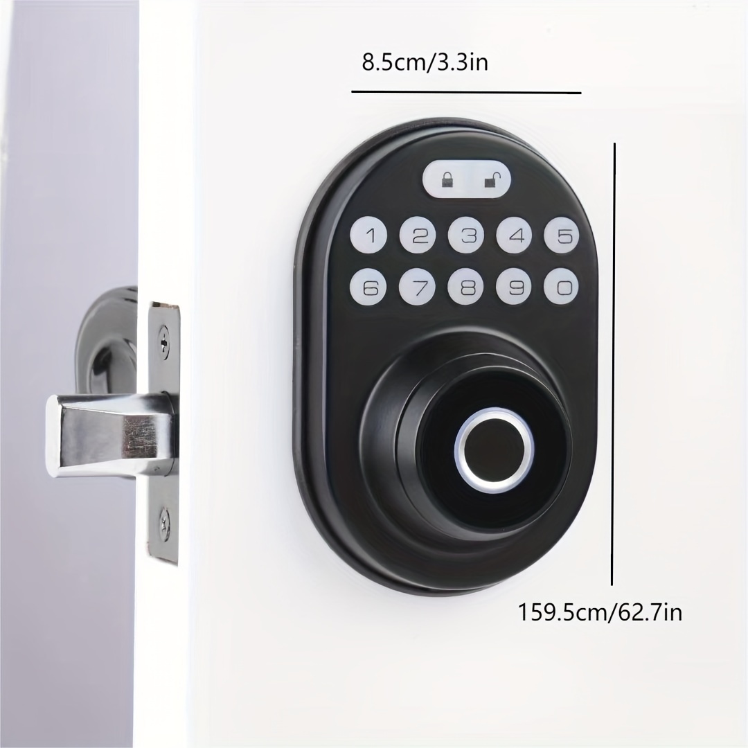 round smart door lock smart door lock with multiple unlocking methods smart   silicone keys comfort and safety home office apartment details 2