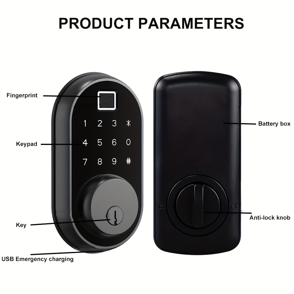 keyless entry door locks smart door locks fingerprint door locks electronic front door smart locks touch screen keypad door locks automatic door locks black without lever details 4