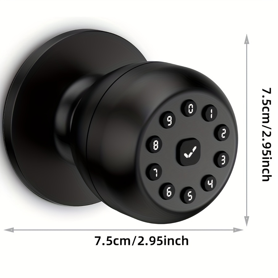 keyless entry door lock with keypad smart door knob keypad door knob   with keypad smart door lock digital door lock with keypad for indoors bedrooms apartments details 0