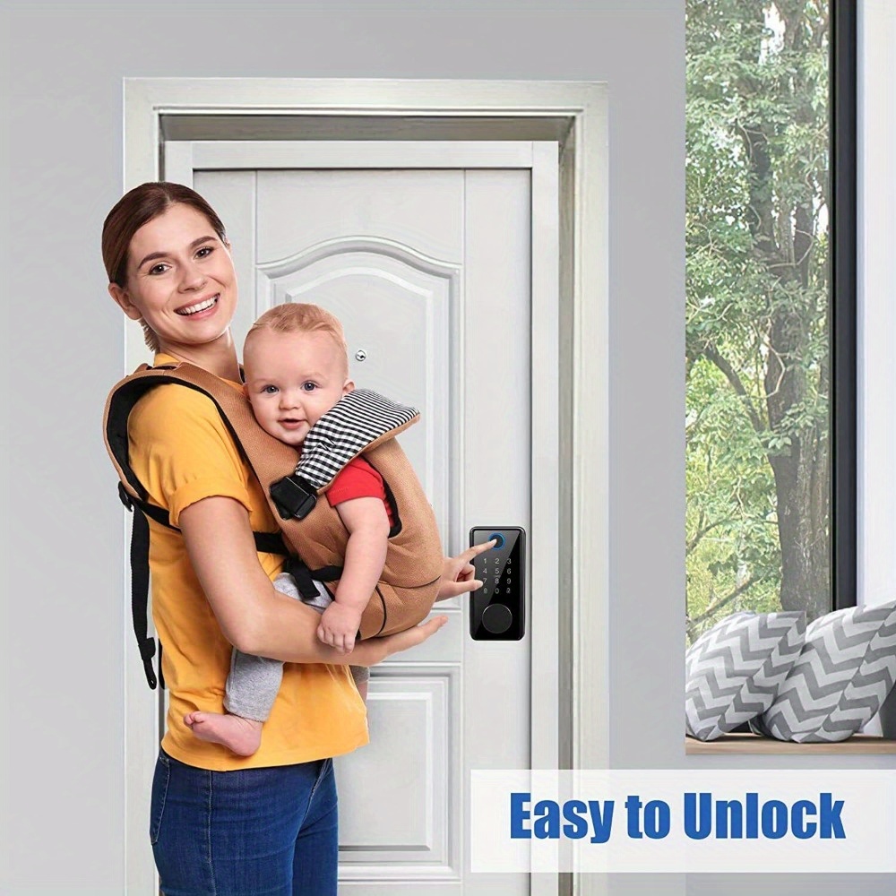 electronic smart door lock fingerprint card password   security details 4