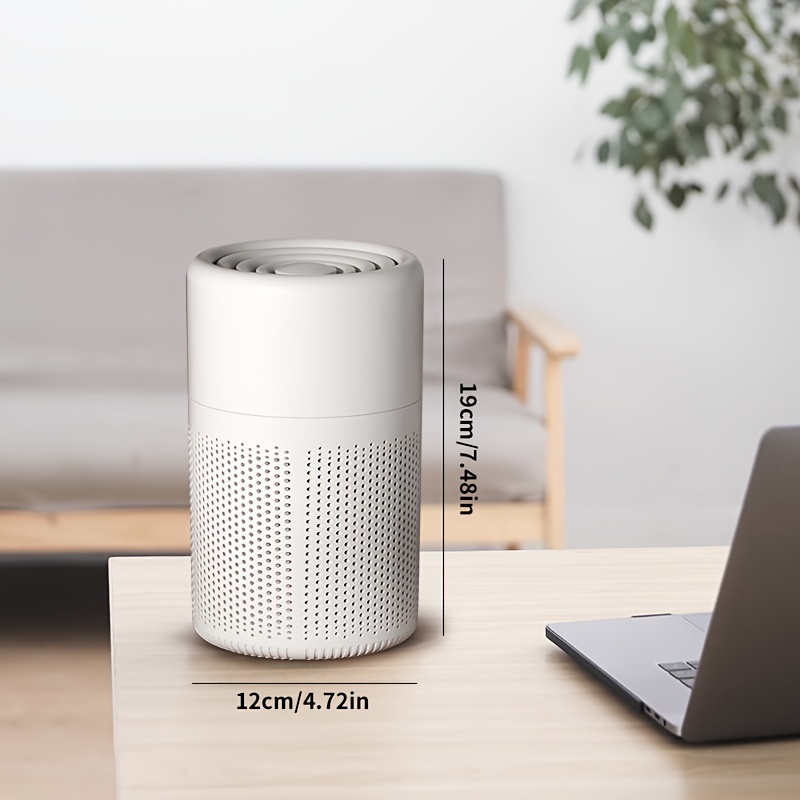   small portable air cleaner for bedroom with hepa filter upgraded low noise home  s usb home air cleaner for better sleep filters pet dander odor dust use at office desktop bedroom details 0