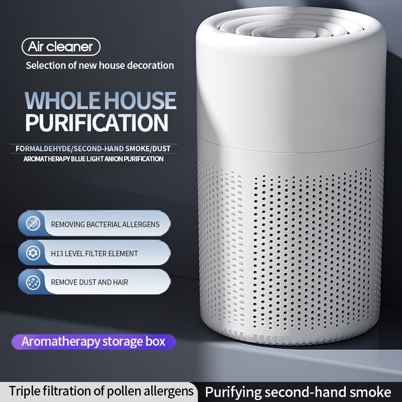   small portable air cleaner for bedroom with hepa filter upgraded low noise home  s usb home air cleaner for better sleep filters pet dander odor dust use at office desktop bedroom details 1