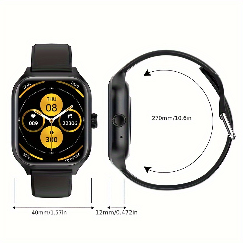 new smartwatch wireless call receive multiple sports modes sedentary reminder weather forecast message notification mens and womens gift sports style suitable for android and ios multi sport modes details 0