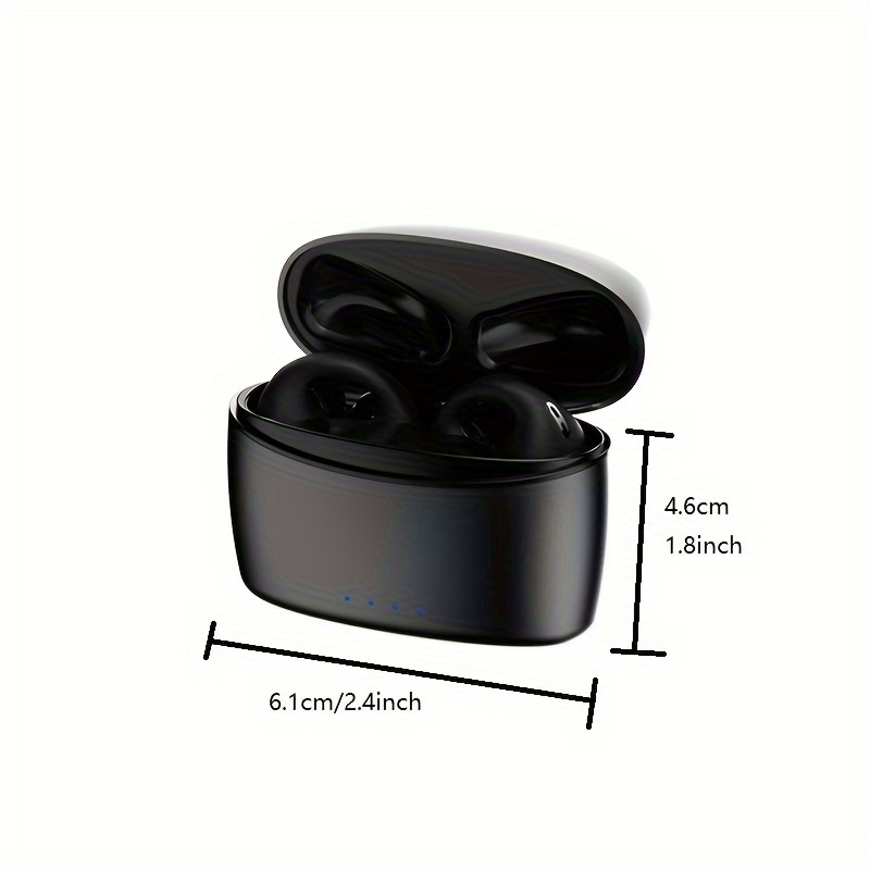 wireless open ear headphones clip on earbuds for android iphone air conduction earbuds with charging case details 4