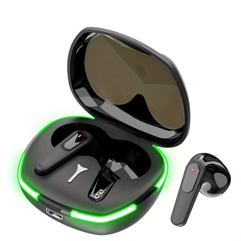 the new wireless earphones headphones with led display touch in ear   sports music game headset for los android details 6