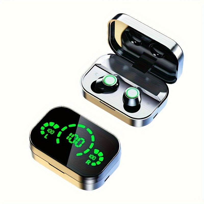 2024 triple screen smart wireless earbuds digital display   design wireless charging phone backup battery perfect for sports gaming details 2